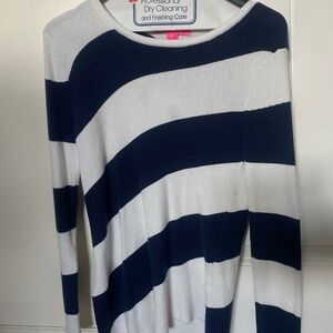 Lilly Pulitzer Navy/White Stripe Pullover Sweater Size L